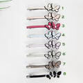 Pastel Color Couple Butterfly Hair Barrette with Cubic (3.7 Inch) / Cute French Hair Pin / Automatic Hair Clip