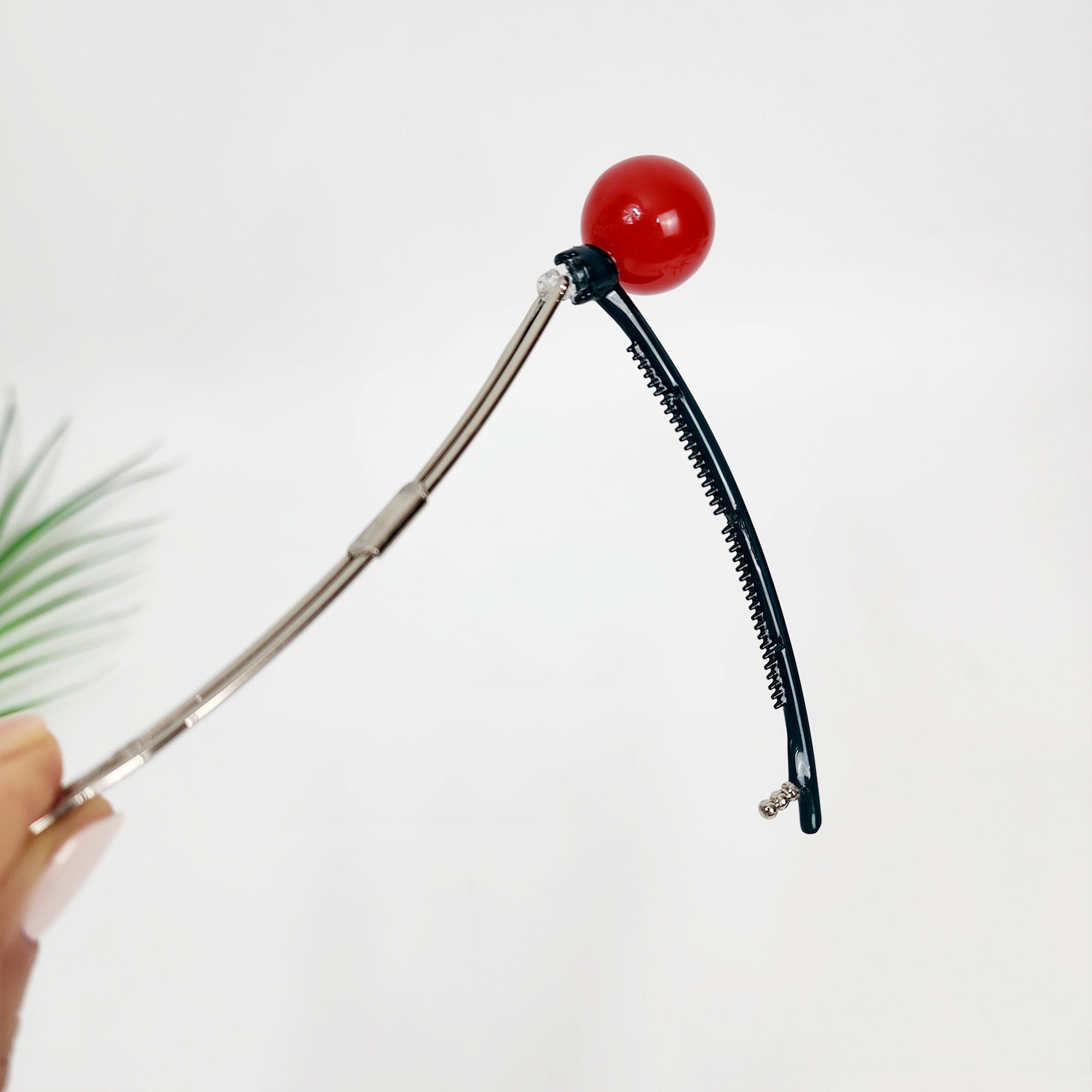 Candy Big Bead Stick Bobby Pin (4.5 Inch) / Tortoise Shell French Hair Pin Clip / Hair Accessory for Woman / Bow Barrette