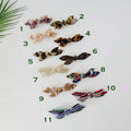 Leopard Double Wave Ribbon Hair Barrette / Luxurious French Hair Pin / Automatic Hair Clip