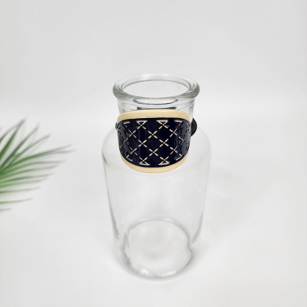 Pastel Color Gold Quilted Hair Tie (2.0 Inch) / Simple Tortoise Shell Ponytail Holder / Hair Accessory for Woman / French Hair Tie