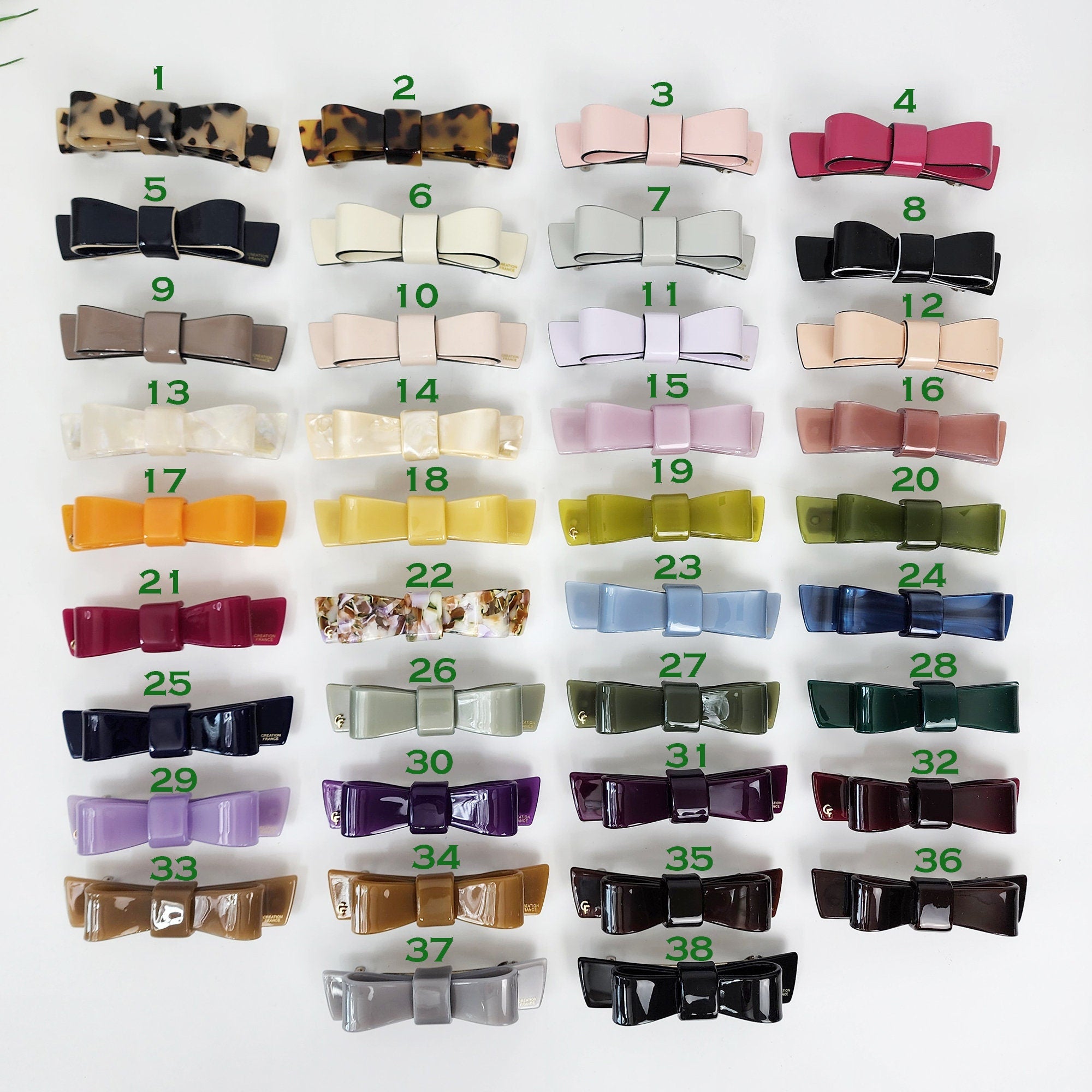 Vivid Color Bow Tie Hair Barrette (3.5 Inch) / Fashionable French Hair Pin / Hair Accessory for Woman / Automatic Hair Clip