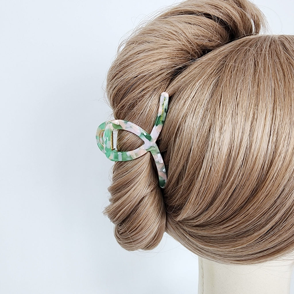 Leopard U Shape Spring Medium Size Hair Claw Clip (3.0 Inch) / Tortoise Shell French Hair Pin / Hair Barrette for Woman