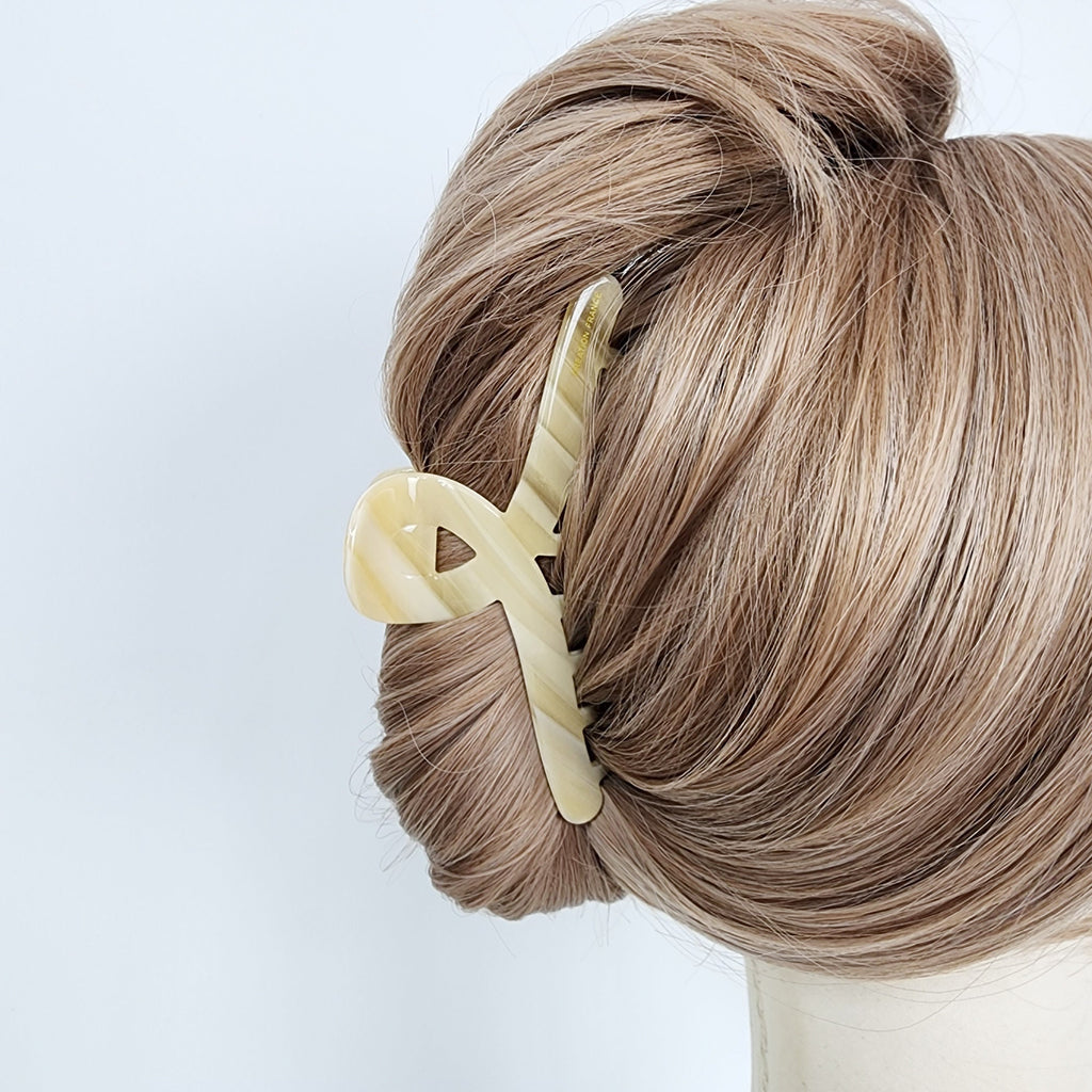 Luxurious Tortoise Shell Twist Hair Claw Clip (4.7 Inch) / Elegance French Hair Pin / Hair Barrette for Woman