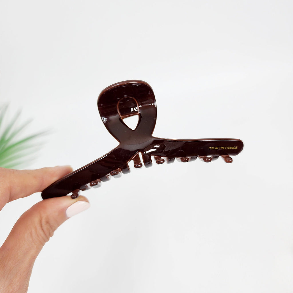 Luxurious Tortoise Shell Twist Hair Claw Clip (4.7 Inch) / Elegance French Hair Pin / Hair Barrette for Woman