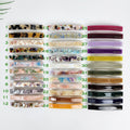 Simple Line Leopard Hair Barrette (3.1 Inch) / Tortoise Marble French Hair Pin / Hair Accessory for Woman / Automatic Hair Clip
