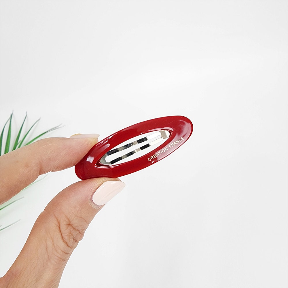 Pure Color Mini Oval Mini Snap Clip (2.2 Inch) / Tortoise Marble Hairgrip Barrette / Tic Tac Hair Clip Pin / French Hair Pin