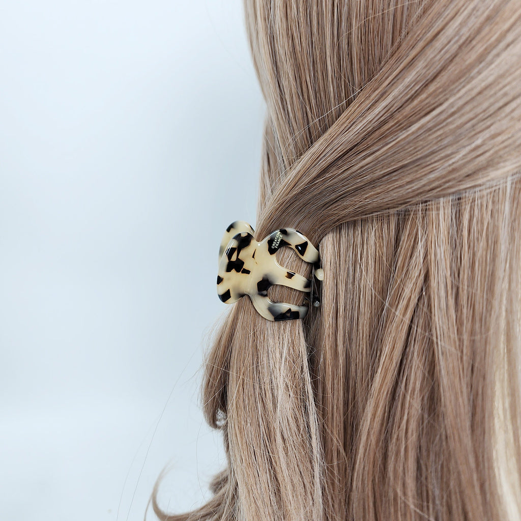 Leopard Tortoise Shell Hair Claw Clip (1.8 Inch) / Elegance French Hair Pin / Hair Barrette for Woman