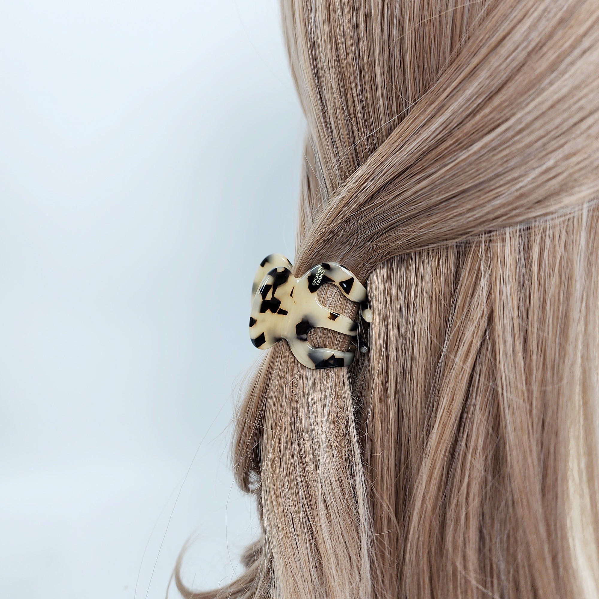 Leopard Tortoise Shell Hair Claw Clip (1.8 Inch) / Elegance French Hair Pin / Hair Barrette for Woman