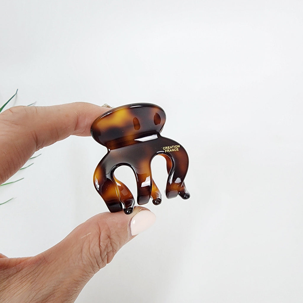 Leopard Tortoise Shell Hair Claw Clip (1.8 Inch) / Elegance French Hair Pin / Hair Barrette for Woman