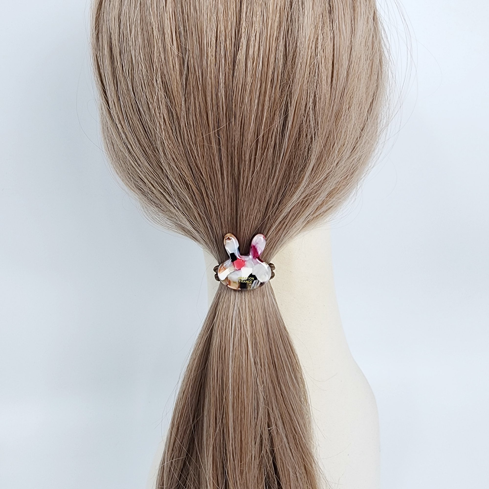 Rabbit Pop Hair Tie (1.1 Inch) / Simple Cute Ponytail Holder / Hair Accessory for Woman / French Hair Tie