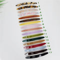 Leopard Long Oval Full Tie-Up Hair Barrette (5.1 Inch) / Cute French Hair Pin / Automatic Hair Clip