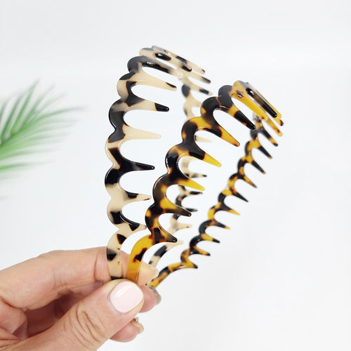 Fashionable Leopard Print Full Coverage Hair Comb Facial Wash Headband / Hair Accessories for Woman / Alice Headband