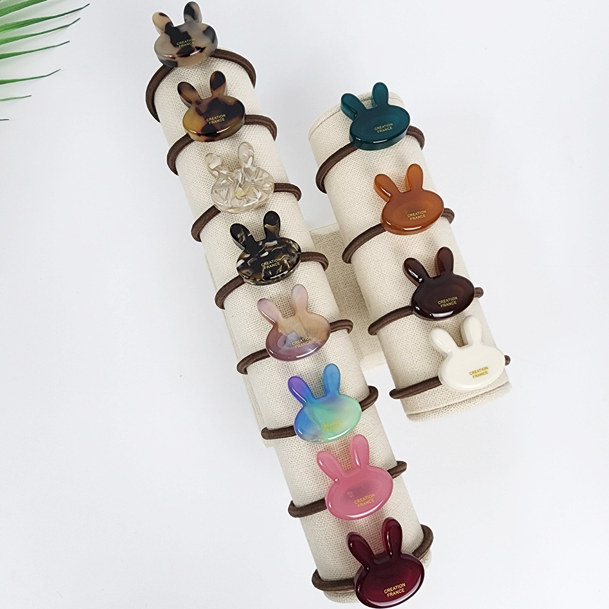 Rabbit Pop Hair Tie (1.1 Inch) / Simple Cute Ponytail Holder / Hair Accessory for Woman / French Hair Tie