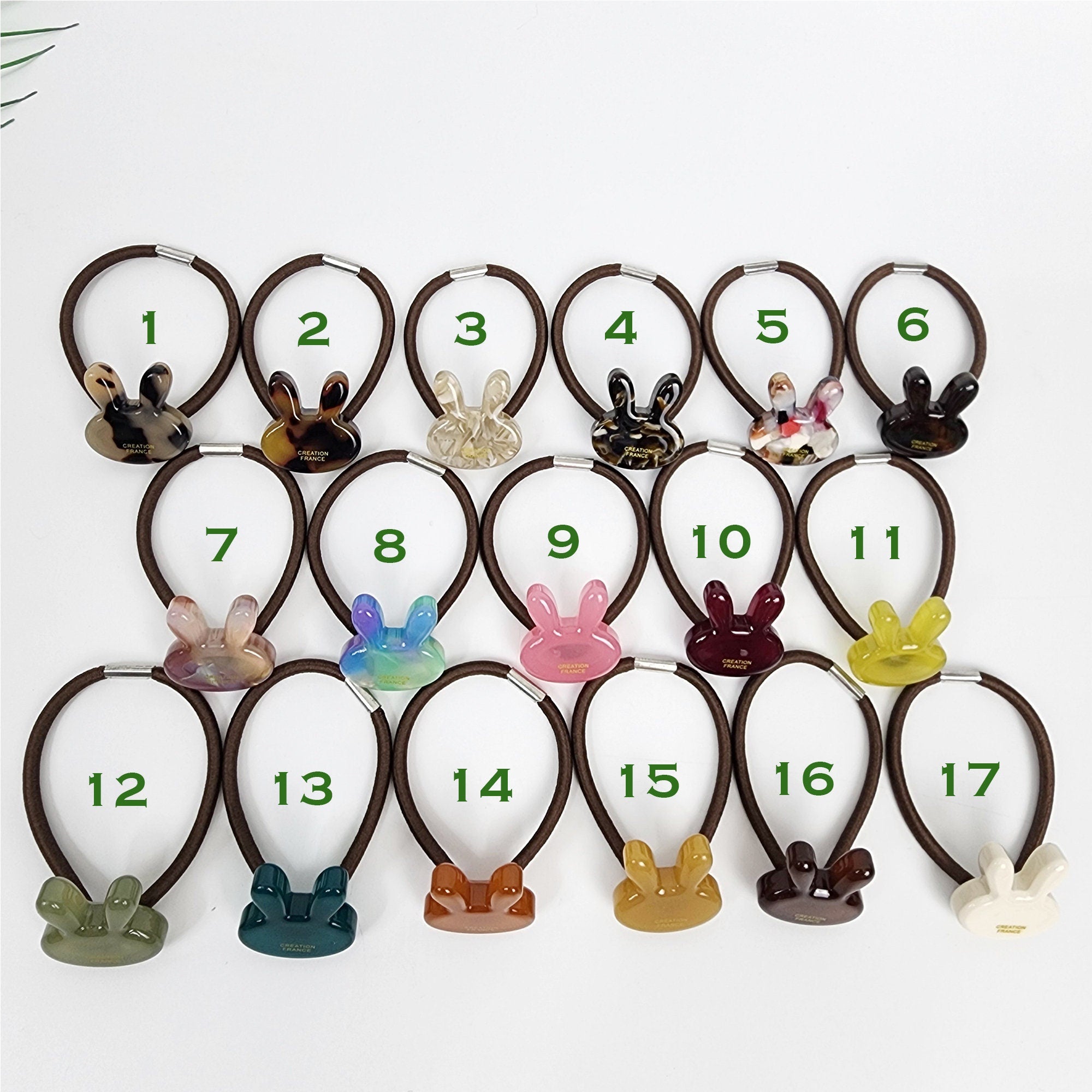 Rabbit Pop Hair Tie (1.1 Inch) / Simple Cute Ponytail Holder / Hair Accessory for Woman / French Hair Tie