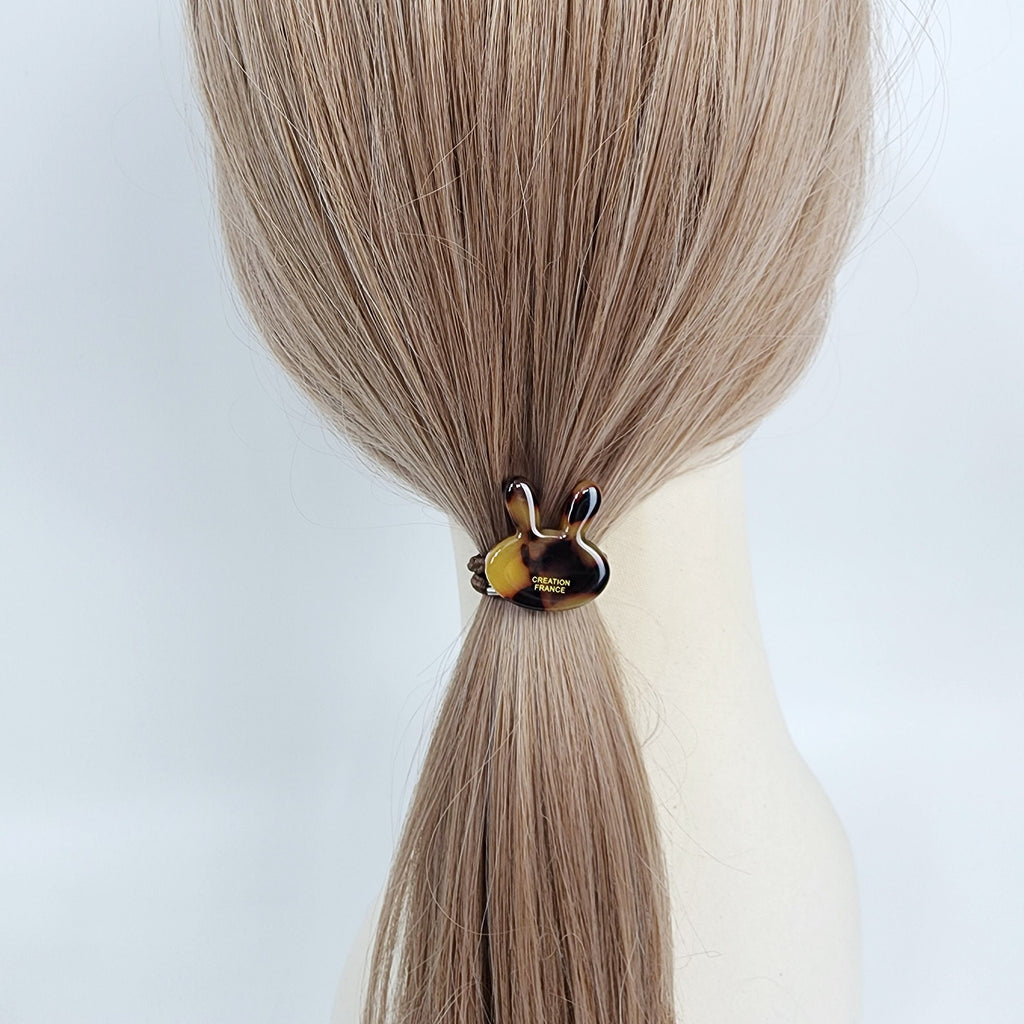 Rabbit Pop Hair Tie (1.1 Inch) / Simple Cute Ponytail Holder / Hair Accessory for Woman / French Hair Tie