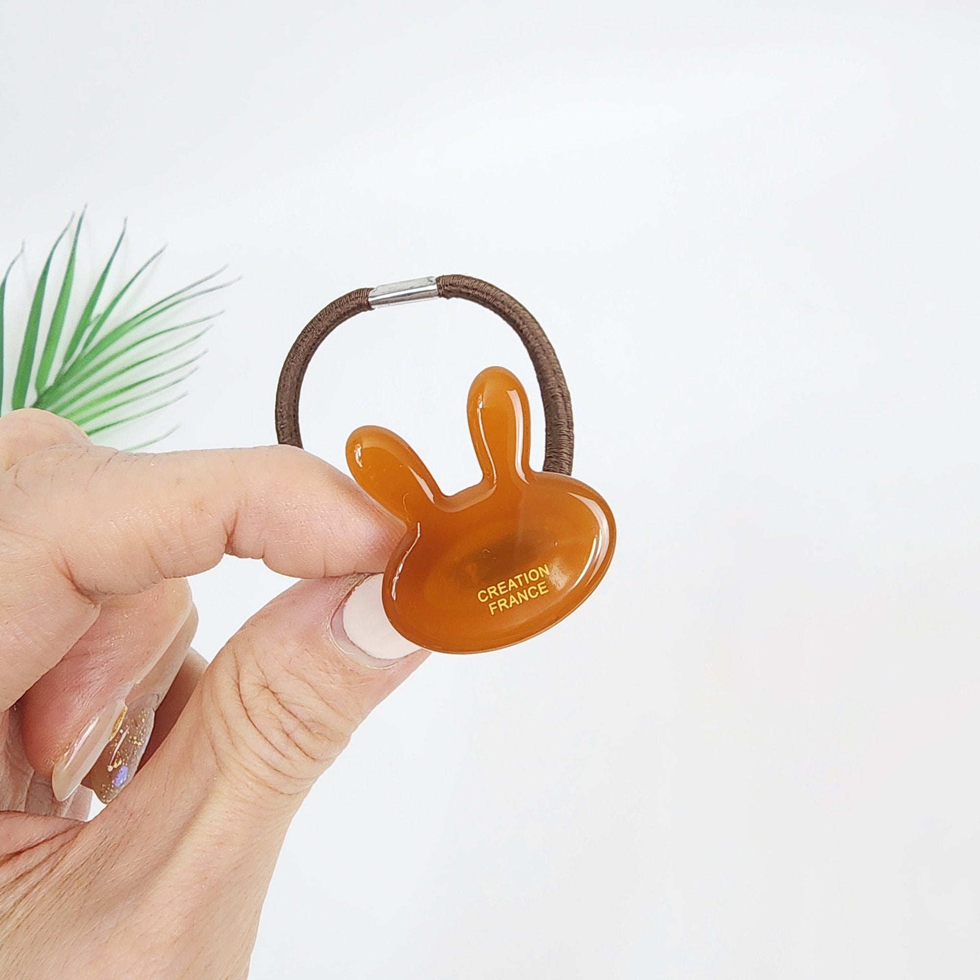 Rabbit Pop Hair Tie (1.1 Inch) / Simple Cute Ponytail Holder / Hair Accessory for Woman / French Hair Tie