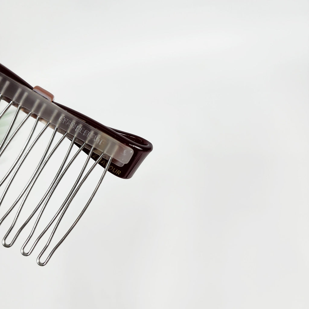 Pure Color Knot Ribbon Hair Comb Pin (3.0 Inch) / Cute French Hair Pin / Hair Fork for Thick Hair