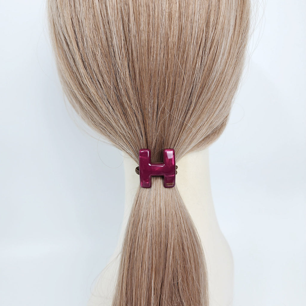 Velvet Aurora H Point Elastic Hair Tie / Simple Cute Ponytail Holder / Hair Accessory for Woman / French Hair Tie