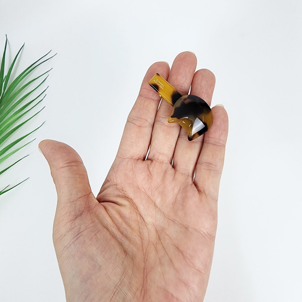 Convex Simple Cat Mini Hair Claw Clip (1.9 Inch) / Alligator Hair Clip for Woman / French Barrette for Girls