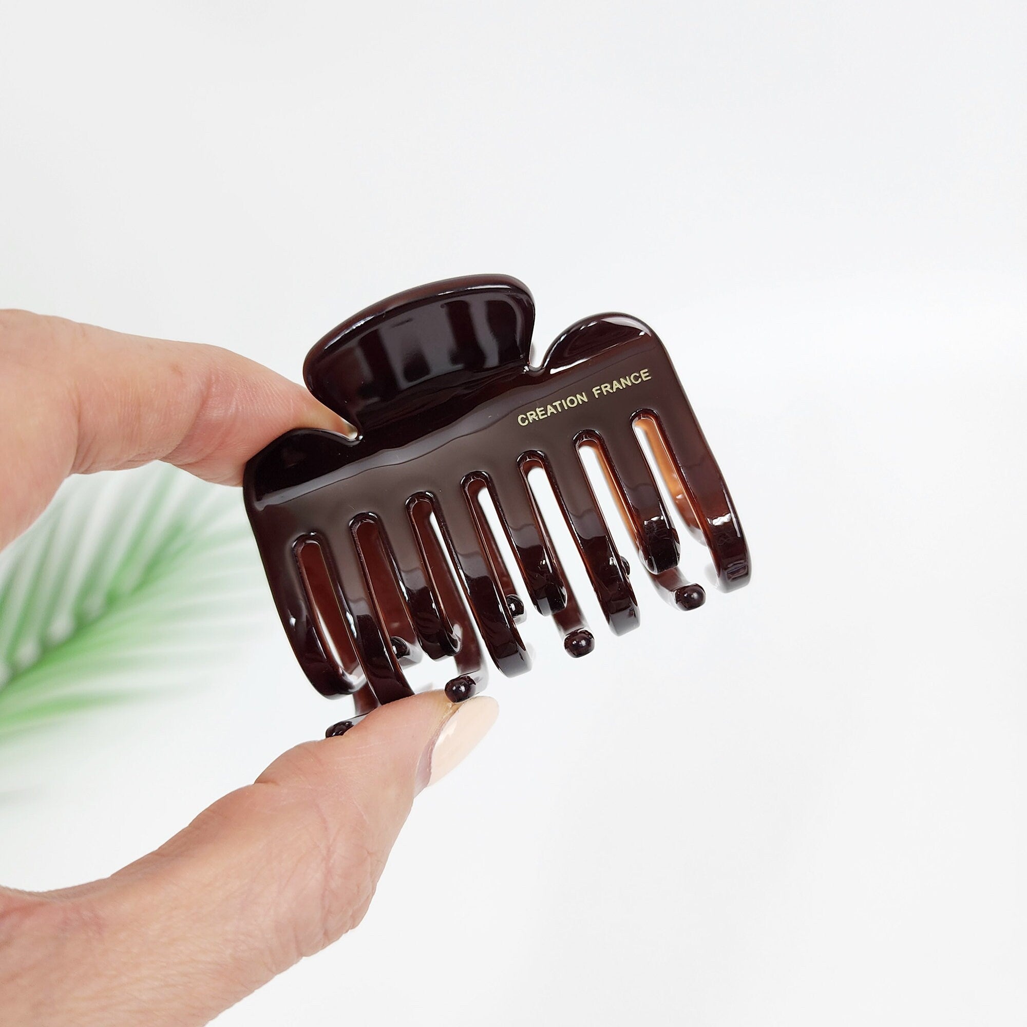 Leopard Hook Zigzag Hair Claw Clip (2.2 Inch) / Elegance French Hair Pin / Hair Barrette for Woman