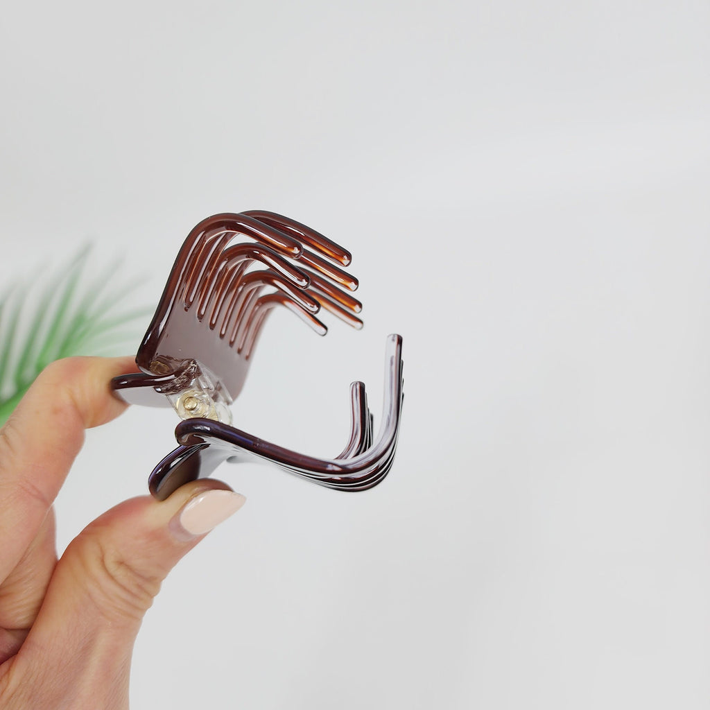 Leopard Hook Zigzag Hair Claw Clip (2.2 Inch) / Elegance French Hair Pin / Hair Barrette for Woman