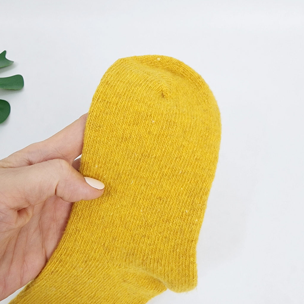 Marled Wool Crew Socks | Thick Knit Thermal | Korean Socks | Minimalist Winter Gift