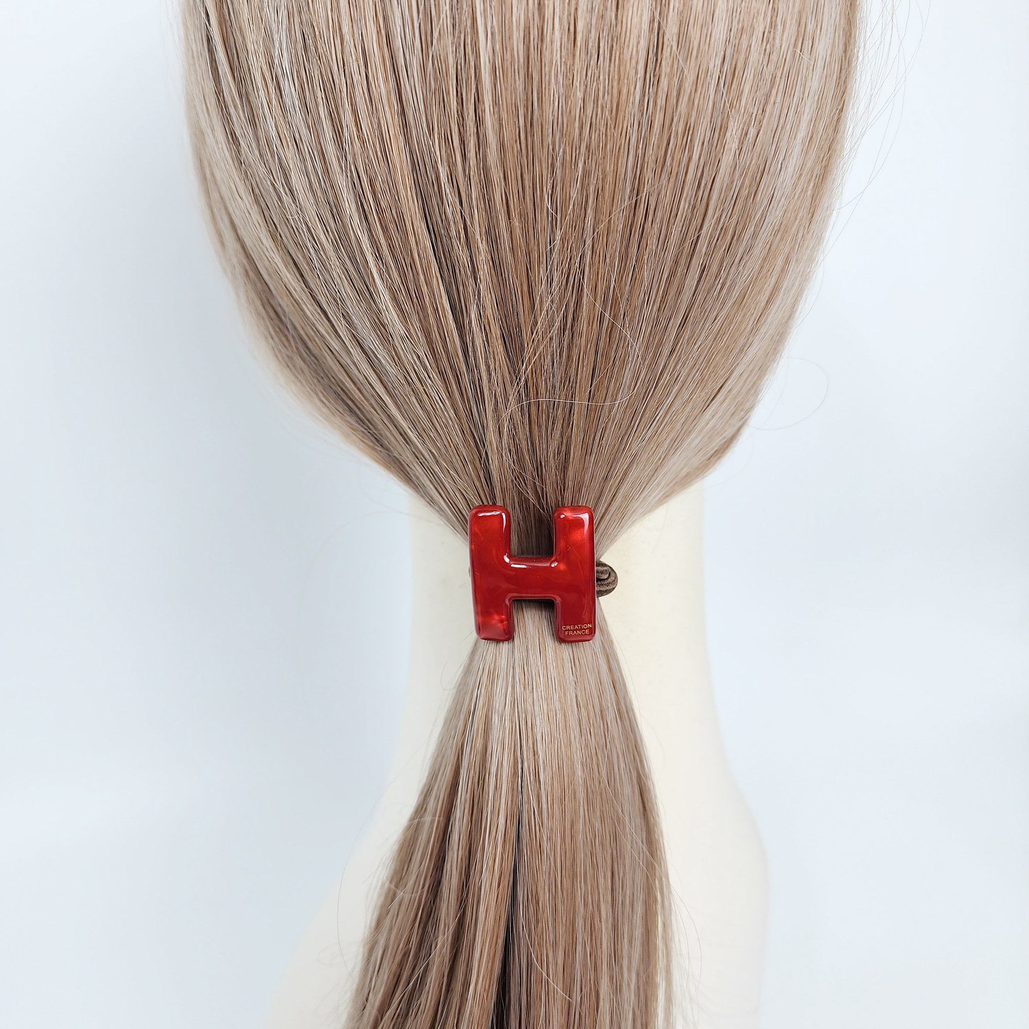 Velvet Aurora H Point Elastic Hair Tie / Simple Cute Ponytail Holder / Hair Accessory for Woman / French Hair Tie