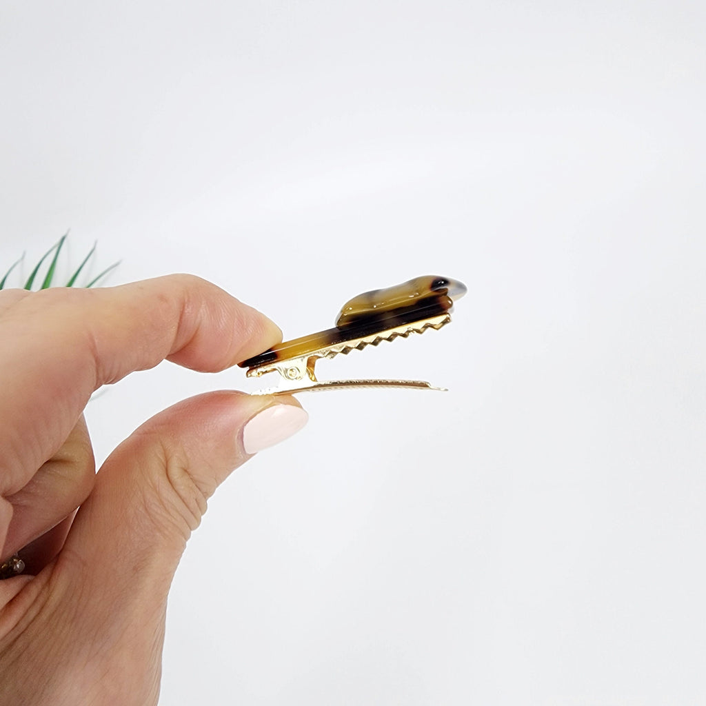 Convex Simple Cat Mini Hair Claw Clip (1.9 Inch) / Alligator Hair Clip for Woman / French Barrette for Girls