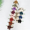 Velvet Aurora Convex Flower Stitch Elastic Hair Tie (1.3 Inch) / Simple Cute Ponytail Holder / Hair Accessory for Woman