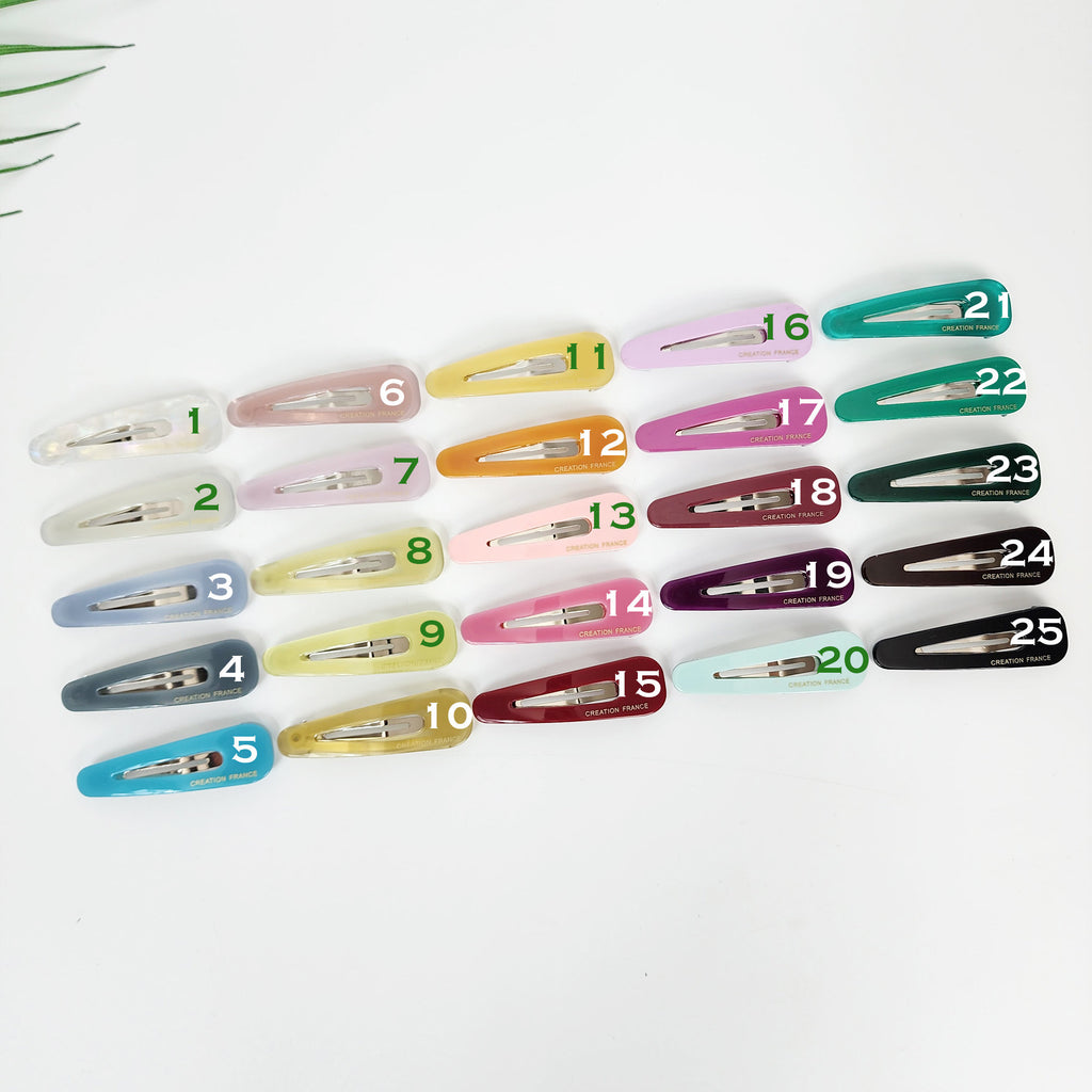 Pure Color Mini Triangle Snap Clip (2.2 Inch) / Tortoise Marble Hairgrip Barrette / French Hair Pin / Tic Tac Hair Clip Pin