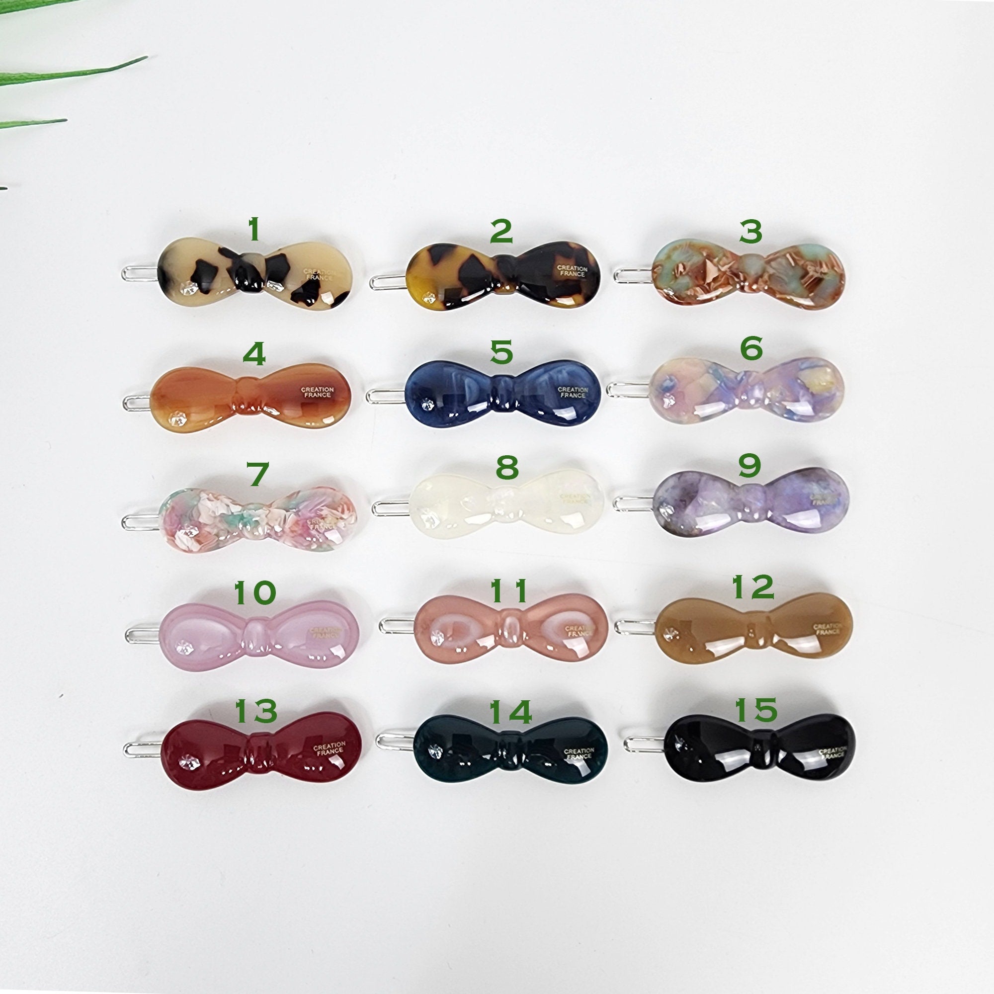 Round Convex Ribbon Snap Clip Bobby Pin (1.9 Inch) / Vintage French Hair Pin / Hair Accessory for Woman / Bow Barrette for Thin Hair