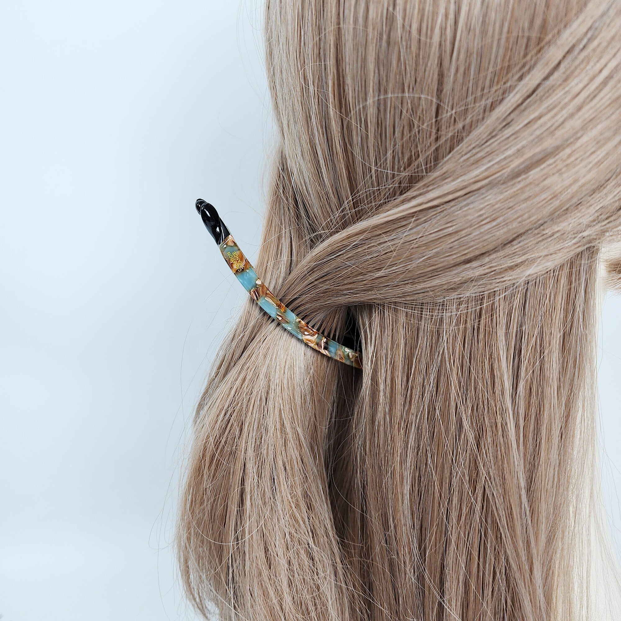 New Color Half-Tie Small Slim Comb Banana Clip / Tortoise Marble Hair Comb Barrette / Clincher Comb Hair Accessory / French Hair Pin