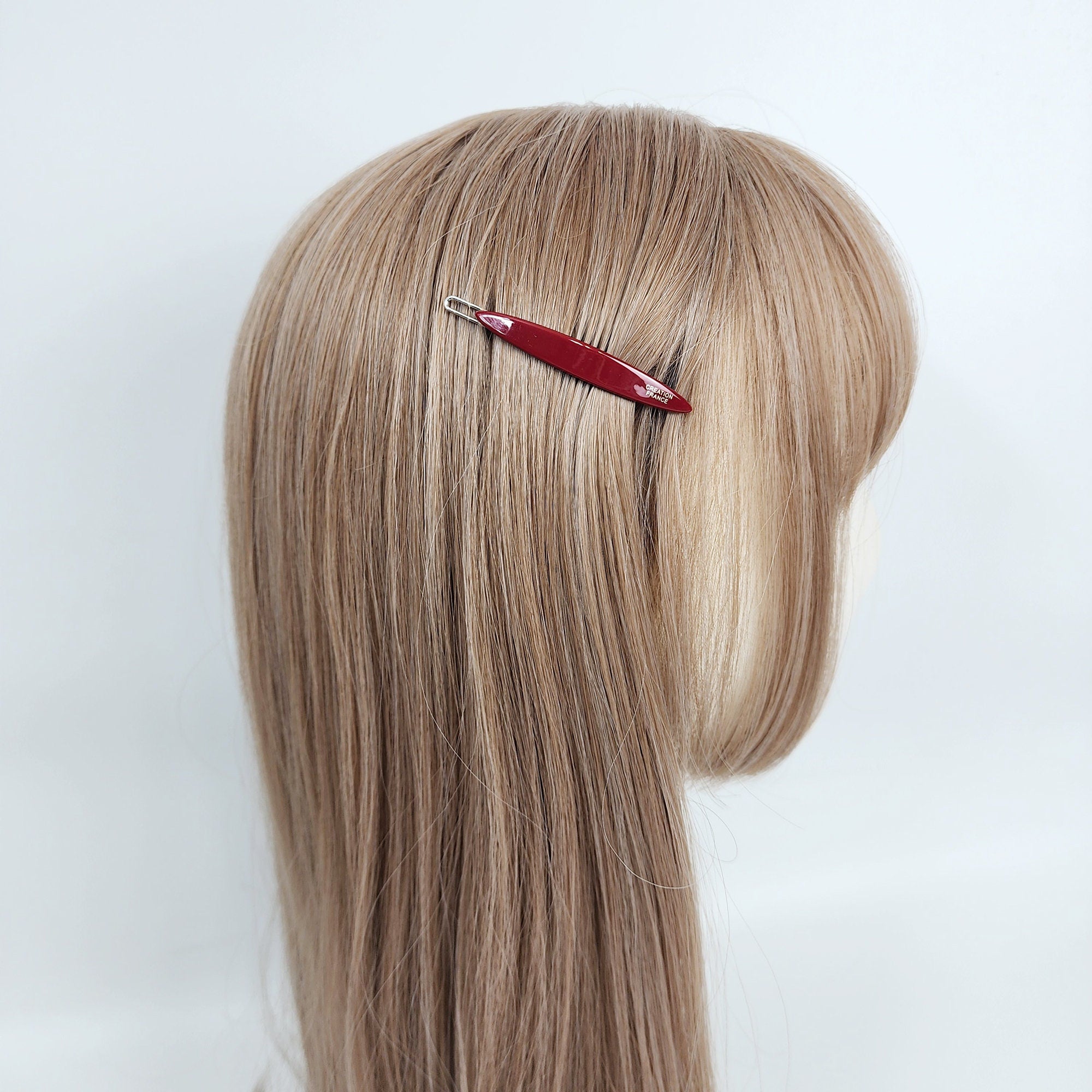 Pure Color Mini Slim Oval Snap Clip Bobby Pin (2.4 Inch) / Vintage French Hair Pin / Hair Accessory for Woman / Bow Barrette for Thin Hair