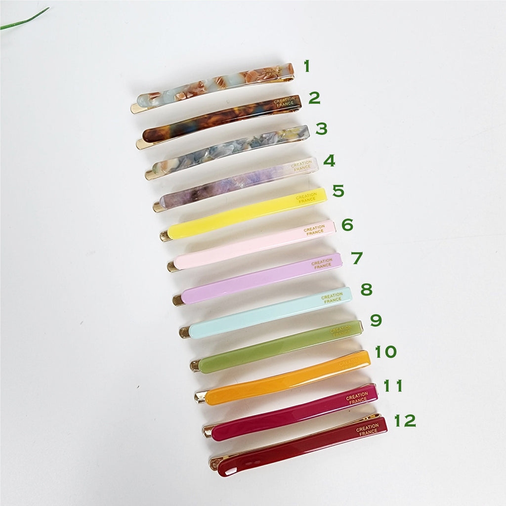 Pure Straight Point Side Hair Bobby Pin (2.4 Inch) / Cute Tortoise Shell French Hair Pin / Hair Accessory for Woman