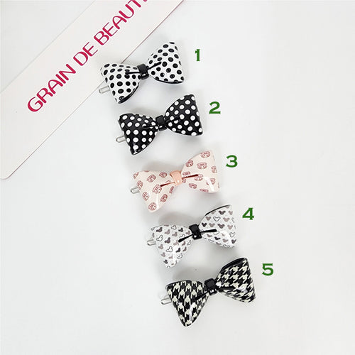 Luxurious Audrey Ribbon Snap Clip Bobby Pin (2.3 Inch) / Vintage French Hair Pin / Hair Accessory for Woman / Bow Barrette for Thin Hair