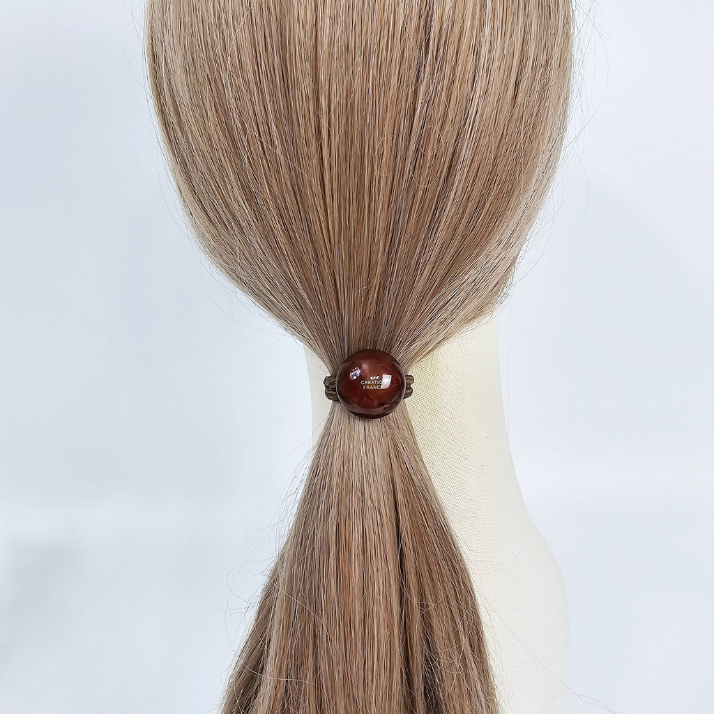Semi-Circle Round Ponytail Hair Tie (1.0 Inch) / Simple Cute Ponytail Holder / Hair Accessory for Woman / French Hair Tie