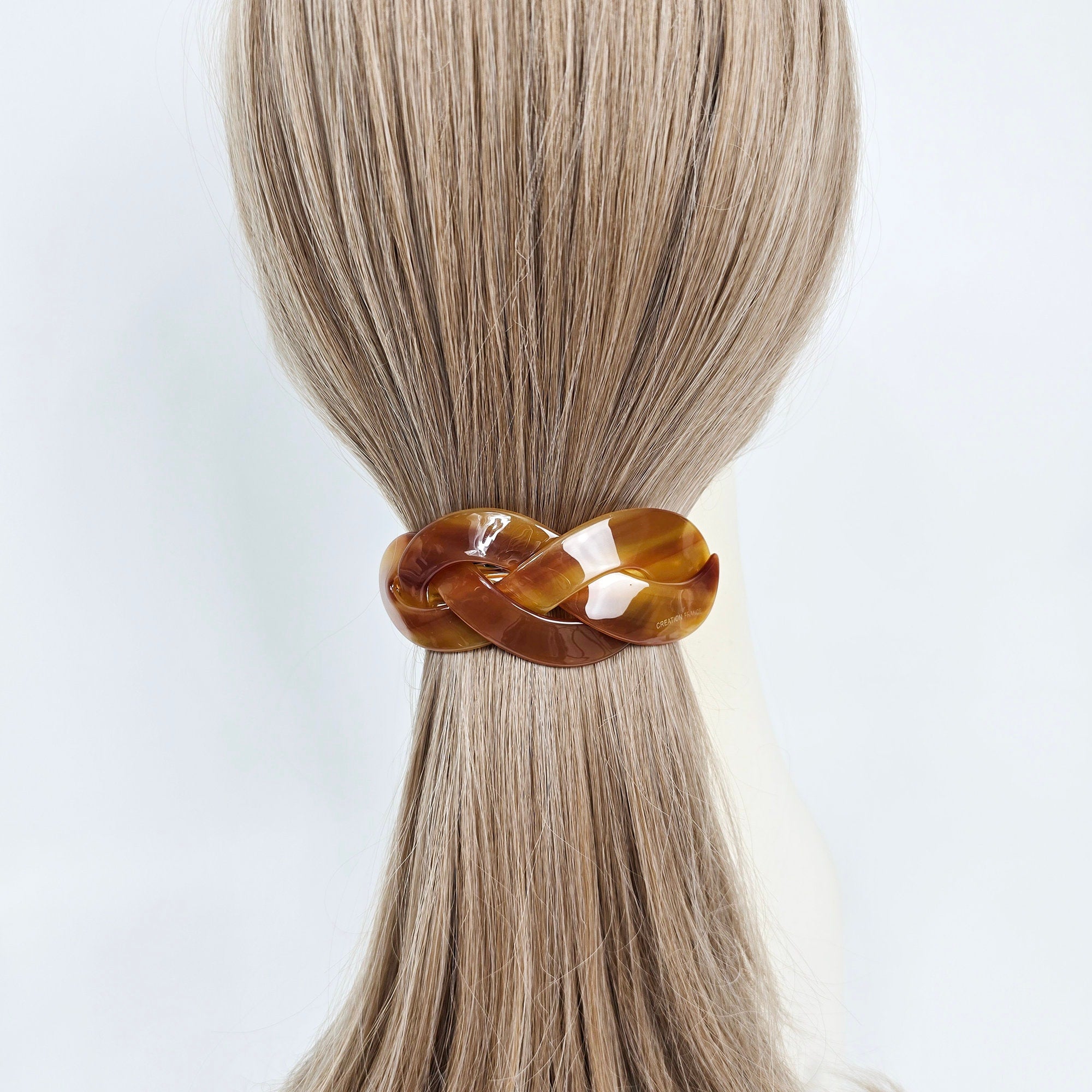Triple Twist Curve Half-Tie Full-Tie Bobby Pin (3.5 Inch) / Tortoise Shell French Hair Pin / Hair Accessory for Woman / Automatic Hair Clip