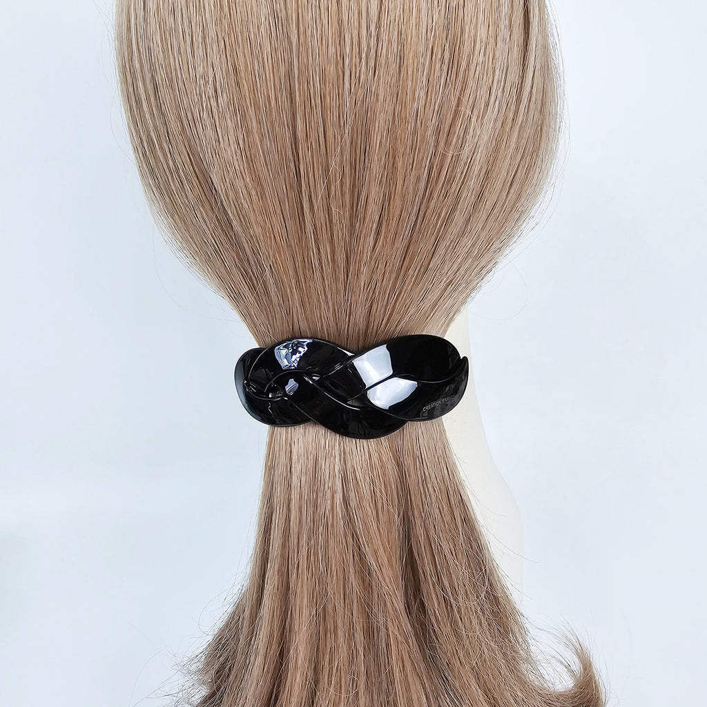 Triple Twist Curve Half-Tie Full-Tie Bobby Pin (3.5 Inch) / Tortoise Shell French Hair Pin / Hair Accessory for Woman / Automatic Hair Clip