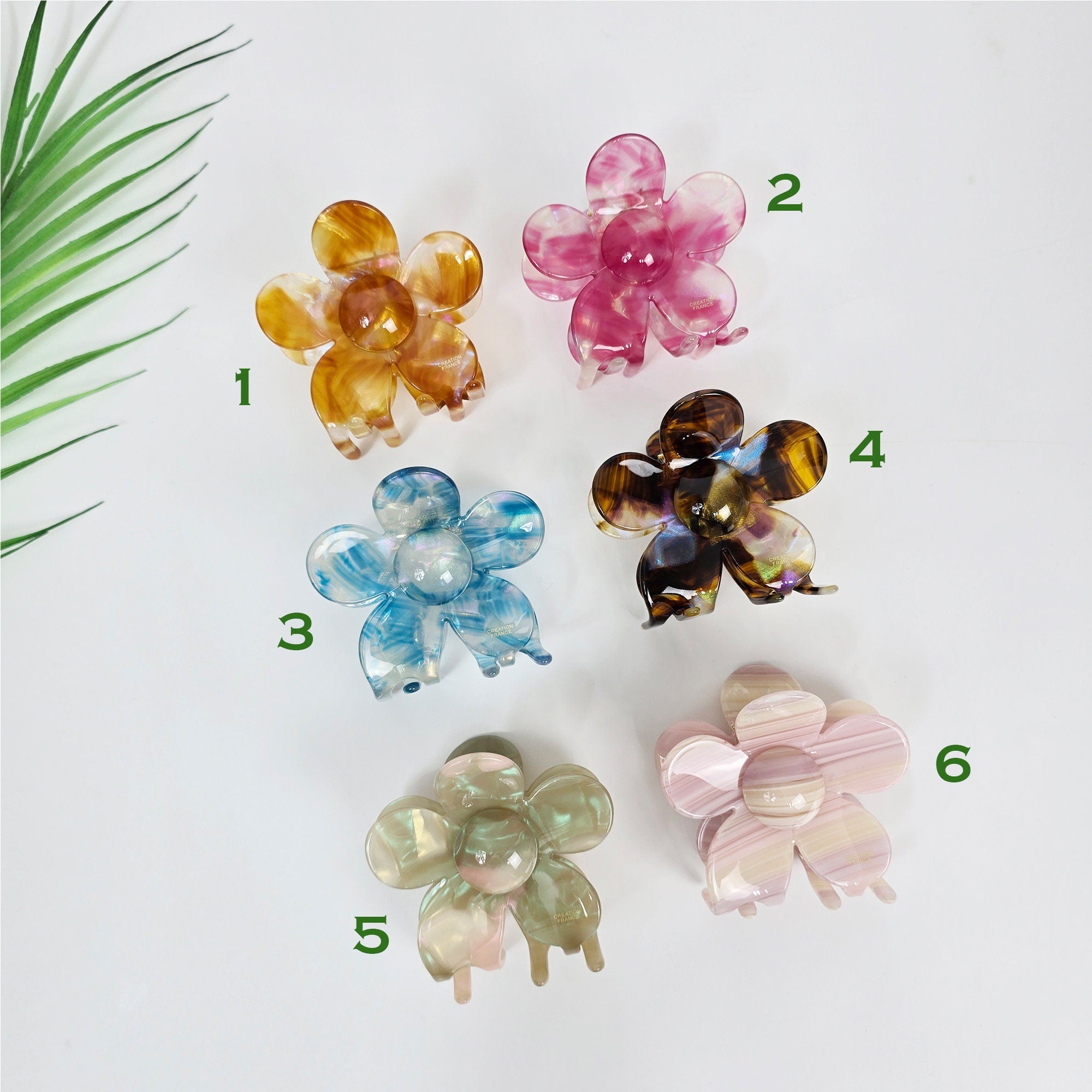 Big Flower Updo Hair Claw Clip (2.8 Inch) / Tortoise Shell French Hair Claw / Hair Barrette for Woman