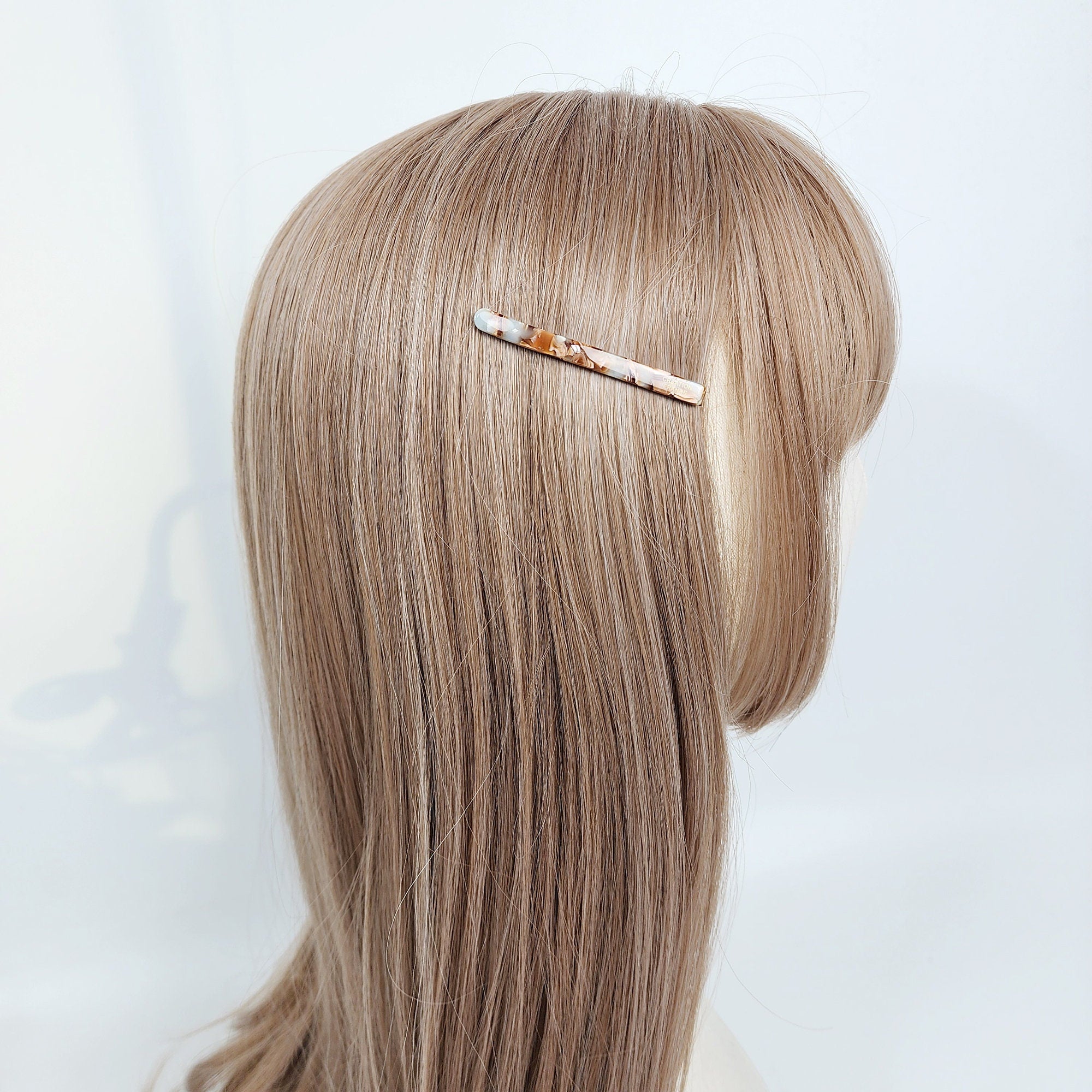 Pure Straight Point Side Hair Bobby Pin (2.4 Inch) / Cute Tortoise Shell French Hair Pin / Hair Accessory for Woman