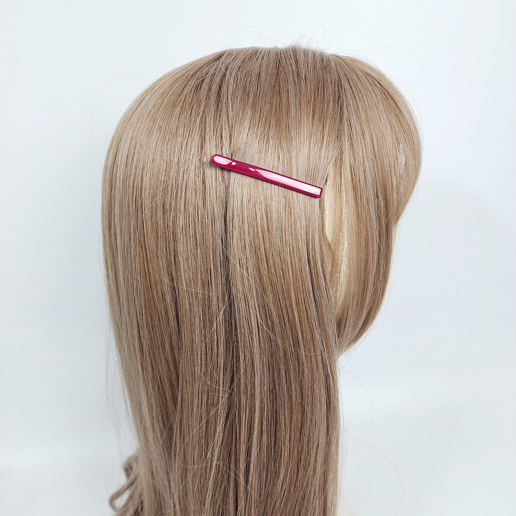 Pure Straight Point Side Hair Bobby Pin (2.4 Inch) / Cute Tortoise Shell French Hair Pin / Hair Accessory for Woman