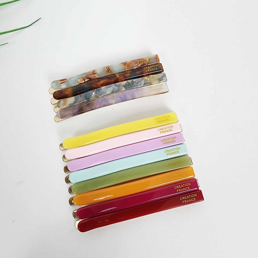 Pure Straight Point Side Hair Bobby Pin (2.4 Inch) / Cute Tortoise Shell French Hair Pin / Hair Accessory for Woman