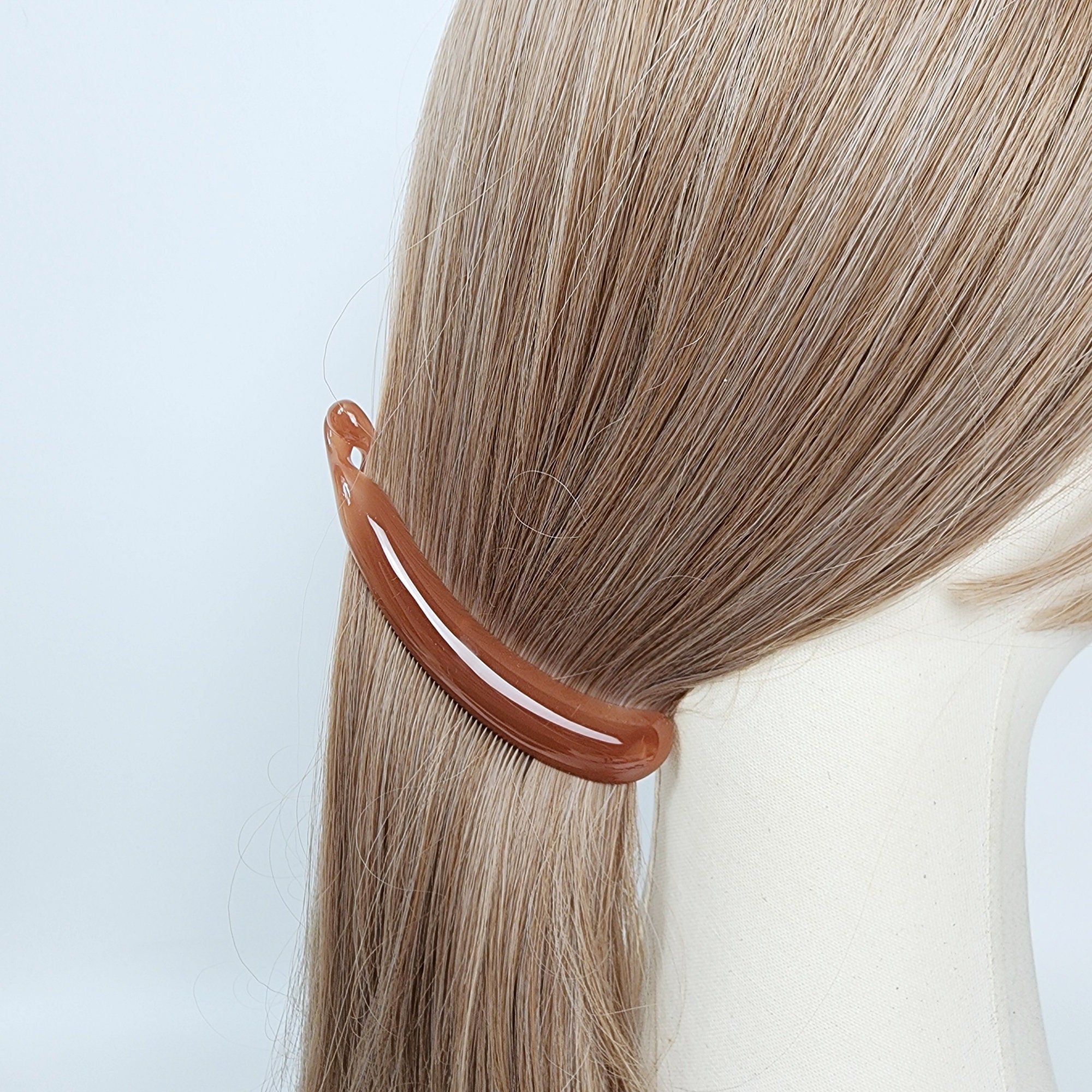Luxurious Round Banana Clip (4.3 Inch) / Tortoise Marble Hair Comb Barrette / Clincher Comb Hair Accessory / French Hair Pin
