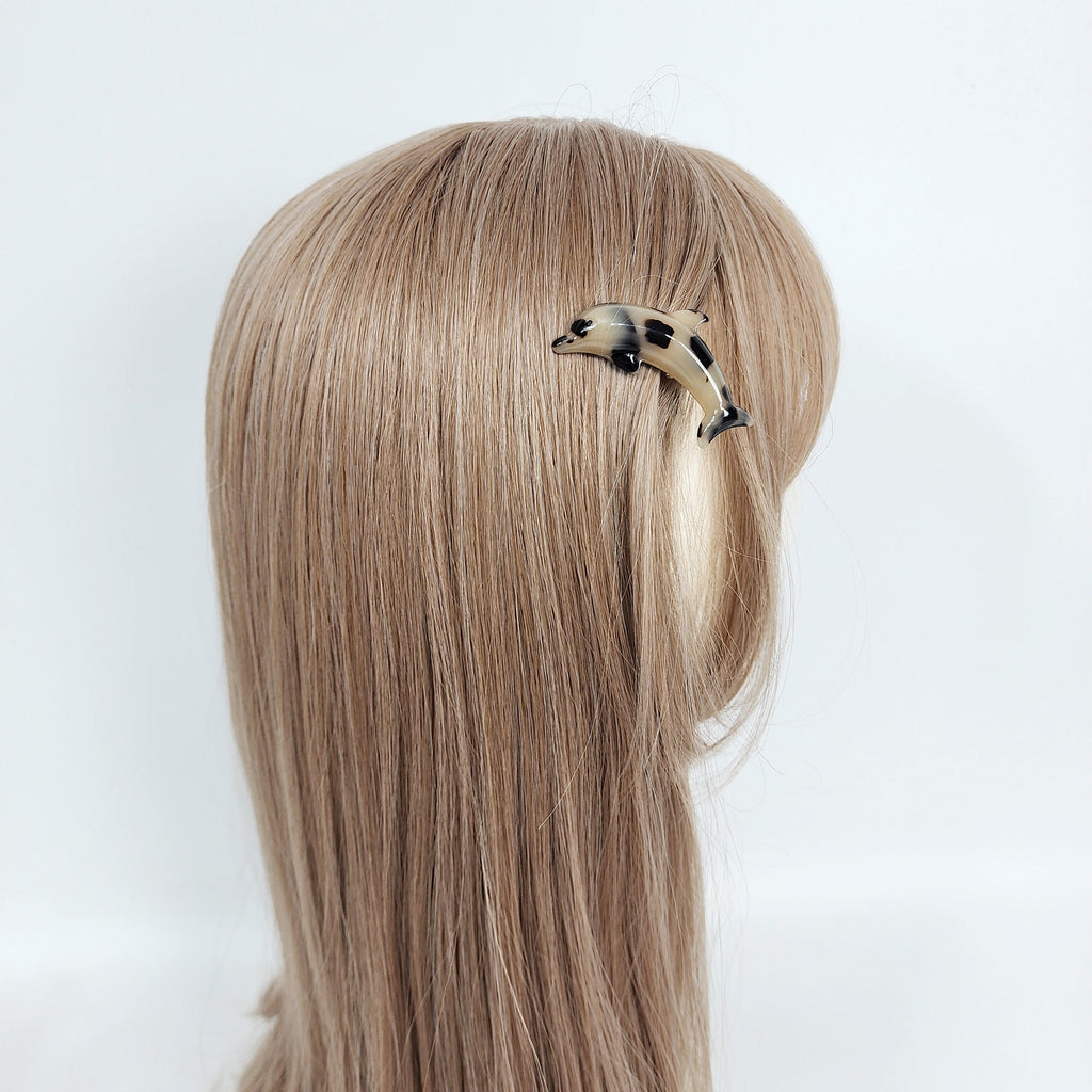 Flying Dolphin Ultra Mini Side Clip Hair Claw (2.2 Inch) / Alligator Hair Clip for Woman / French Barrette for Girls
