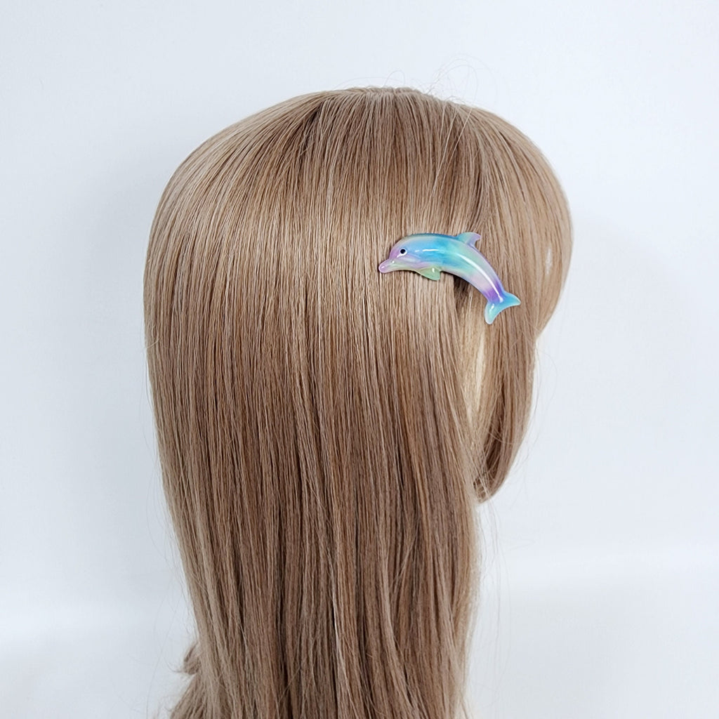 Flying Dolphin Ultra Mini Side Clip Hair Claw (2.2 Inch) / Alligator Hair Clip for Woman / French Barrette for Girls