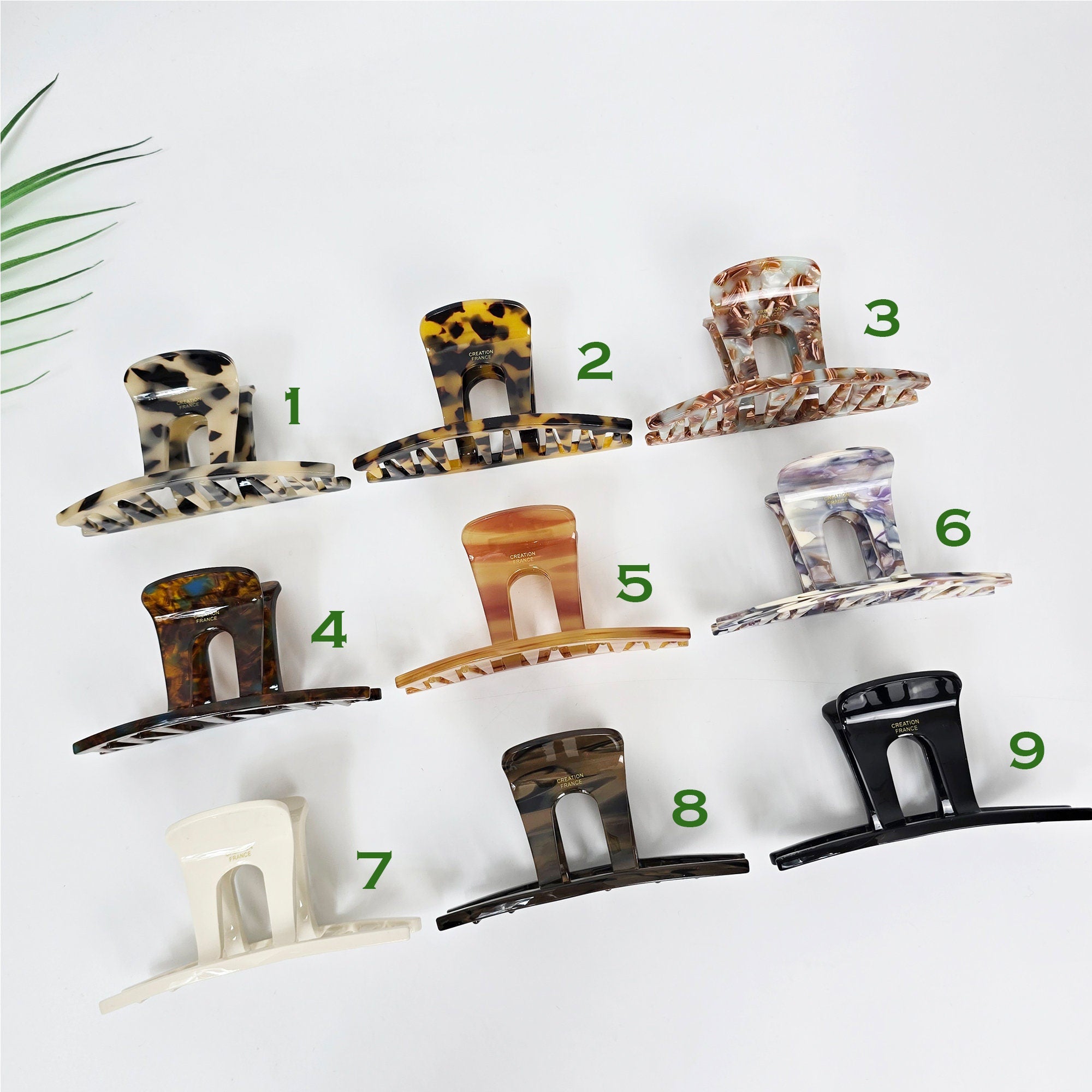 Cheli Rectangular Straight Updo Half-Tie Hair Claw Clip (3.9 Inch) / Tortoise Shell French Hair Claw / Hair Barrette for Woman