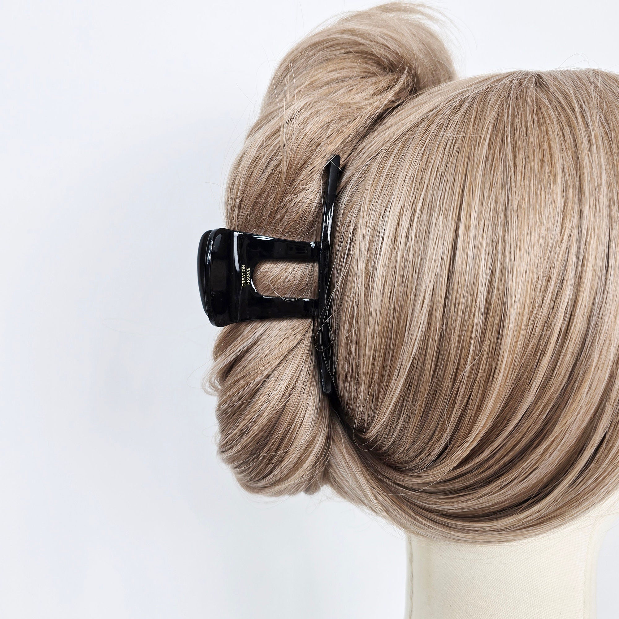 Cheli Rectangular Straight Updo Half-Tie Hair Claw Clip (3.9 Inch) / Tortoise Shell French Hair Claw / Hair Barrette for Woman