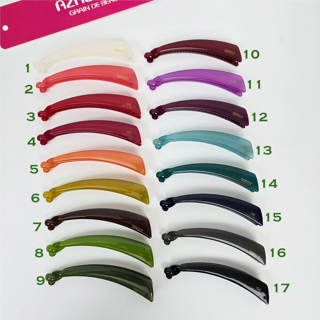 Luxurious Full Bundle Skinny Banana Hair Clip (4.3 Inch) / Colorful Hair Comb Barrette / Clincher Comb Hair Accessory / French Hair Pin