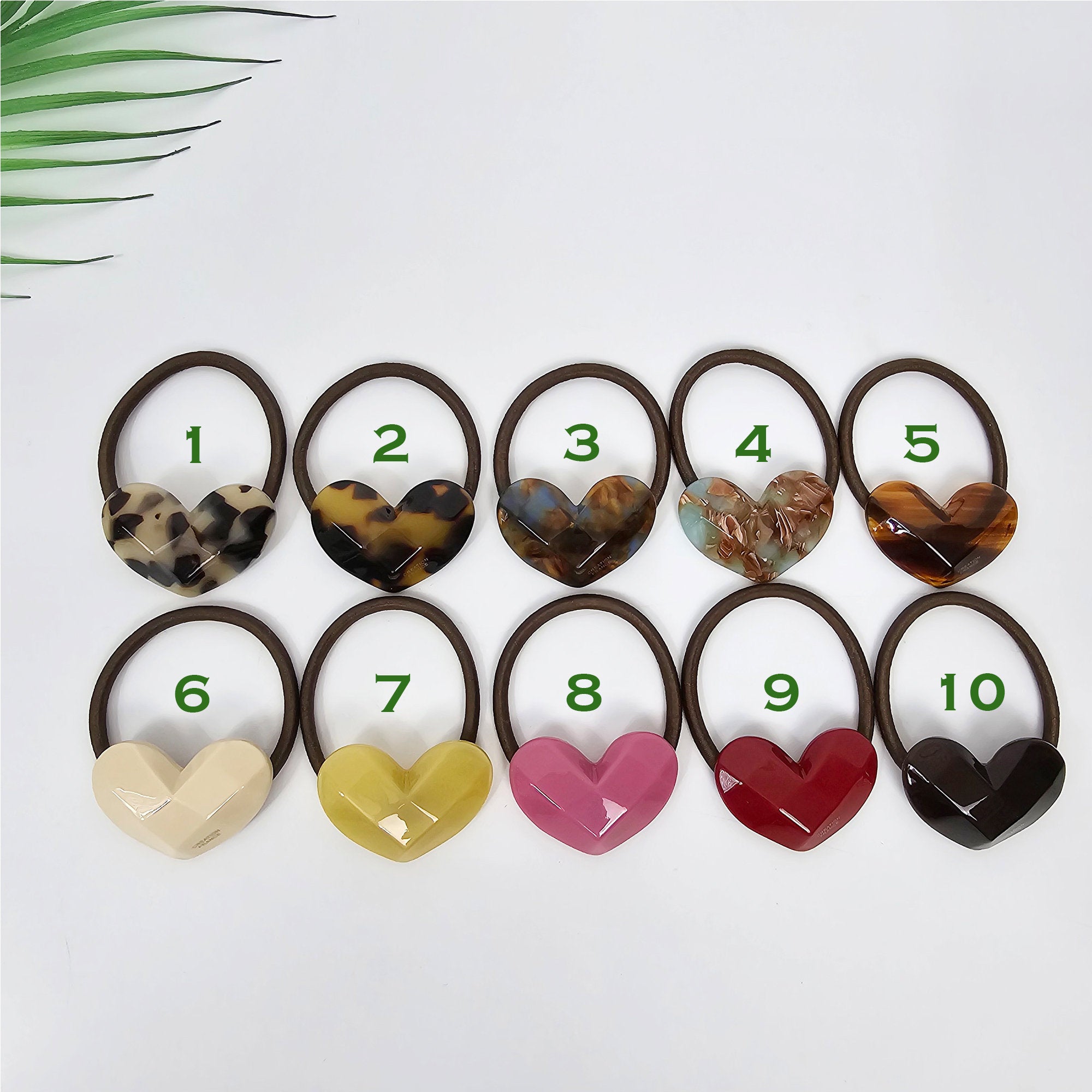 Cutting Heart Ponytail Hair Tie (1.7 Inch) / Simple Cute Ponytail Holder / Hair Accessory for Woman / French Hair Tie
