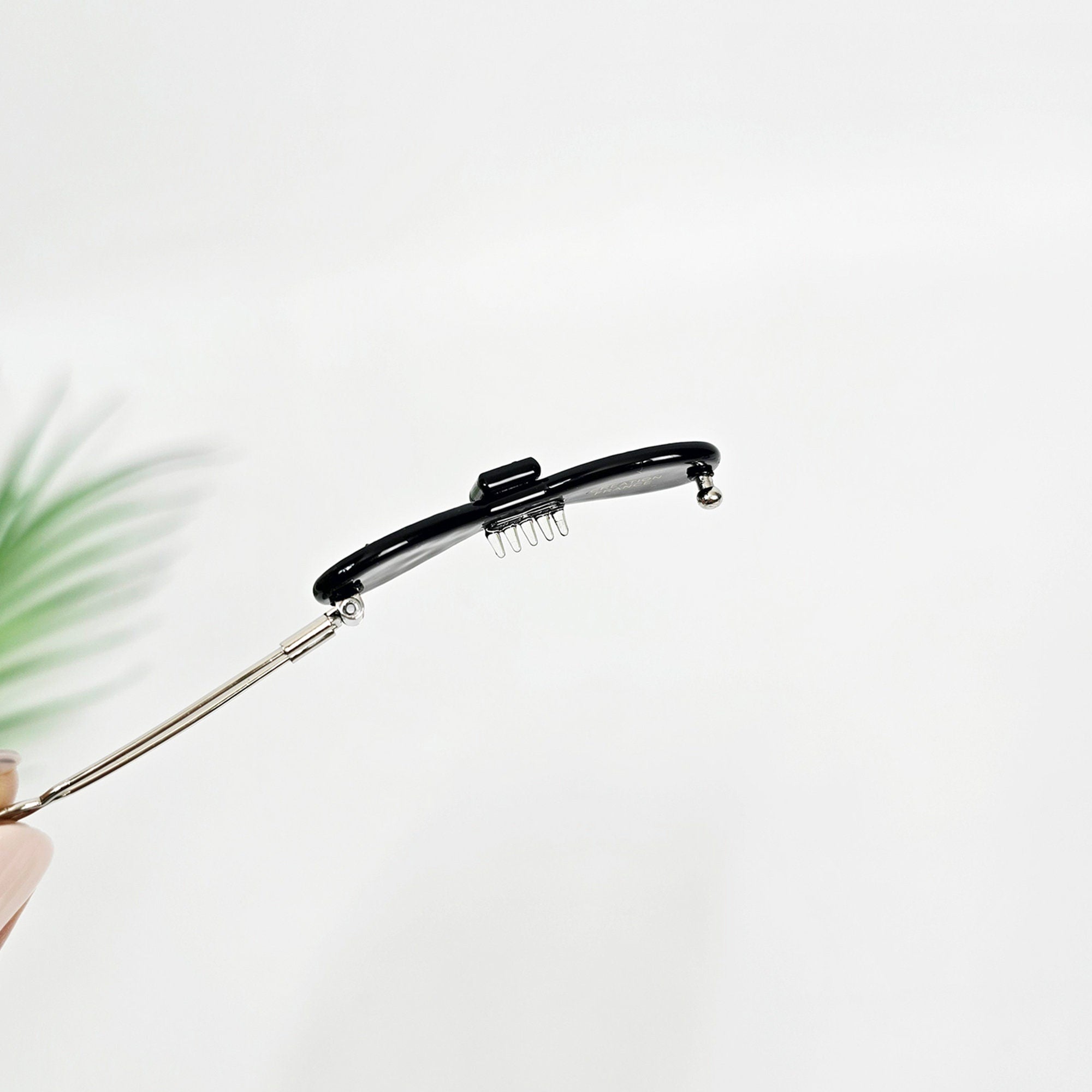 Lucid Cubic Stone Round Ribbon Bobby Pin (2.0 Inch) / Tortoise Marble French Hair Pin Clip / Hair Accessory for Woman / Bow Barrette